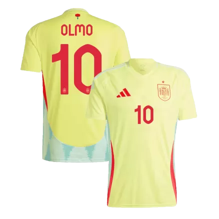 OLMO #10 Spain Soccer Jersey Away Custom Shirt 2024 - bestsoccerstore