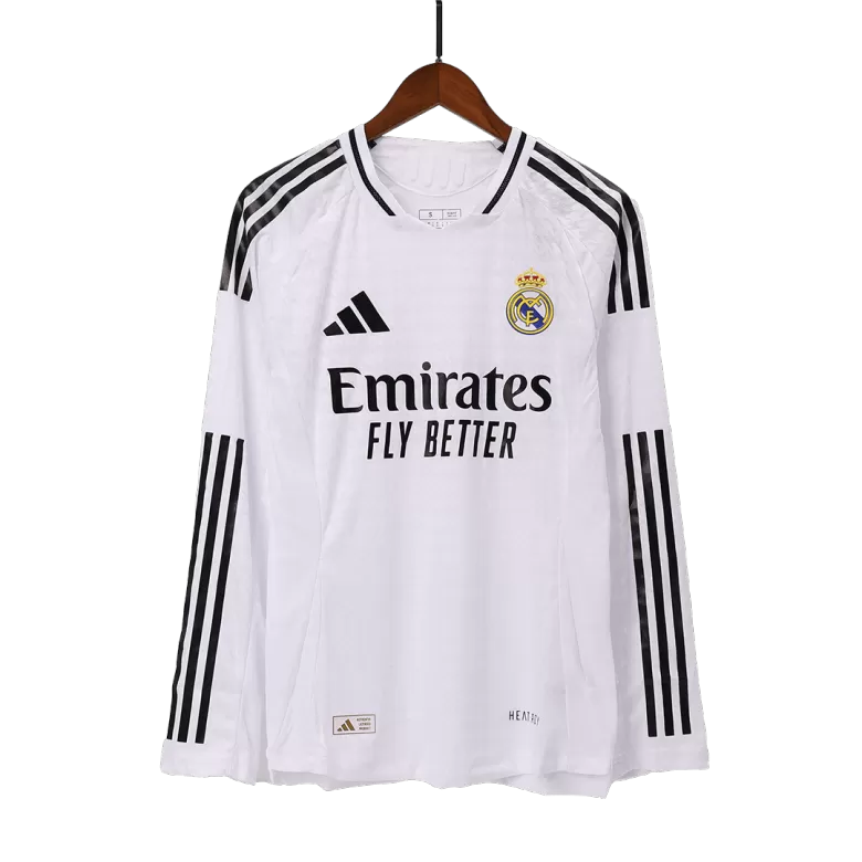 Authentic Real Madrid Long Sleeve Jersey Home Football Shirt 2024/25 - bestsoccerstore