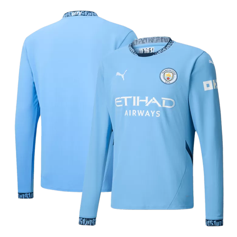 Manchester City Long Sleeve Jersey Home Football Shirt 2024/25 - bestsoccerstore