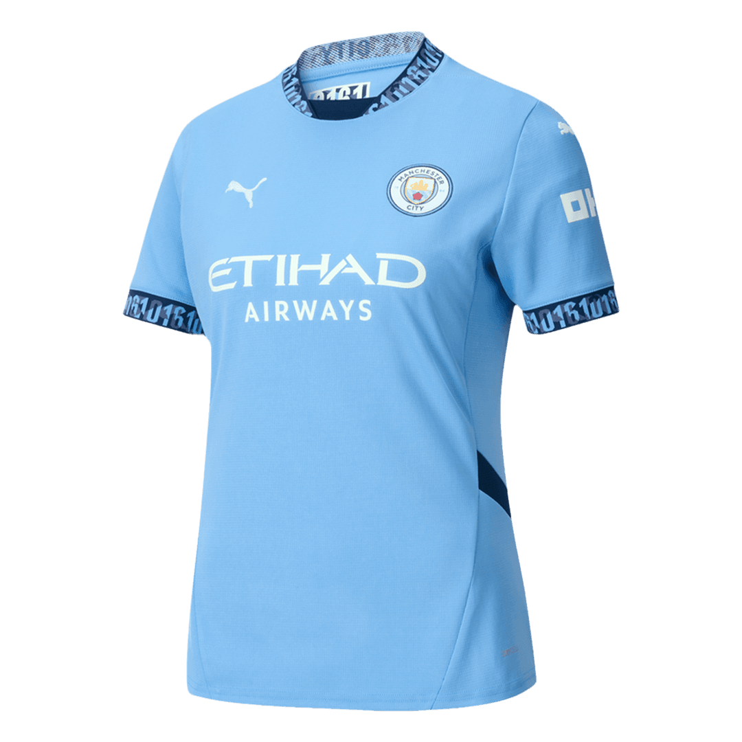 Manchester City Soccer Jersey Home Women's Custom Shirt - bestsoccerstore