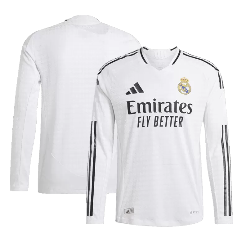 Authentic Real Madrid Long Sleeve Jersey Home Football Shirt 2024/25 - bestsoccerstore