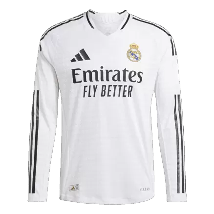 Authentic Real Madrid Long Sleeve Jersey Home Football Shirt 2024/25 - bestsoccerstore