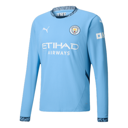 Manchester City Long Sleeve Jersey Home Football Shirt 2024/25 - bestsoccerstore