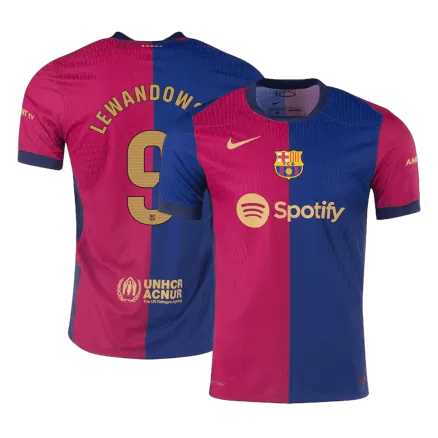 Authentic LEWANDOWSKI #9 Soccer Jersey Barcelona Home Shirt 2024/25 - bestsoccerstore