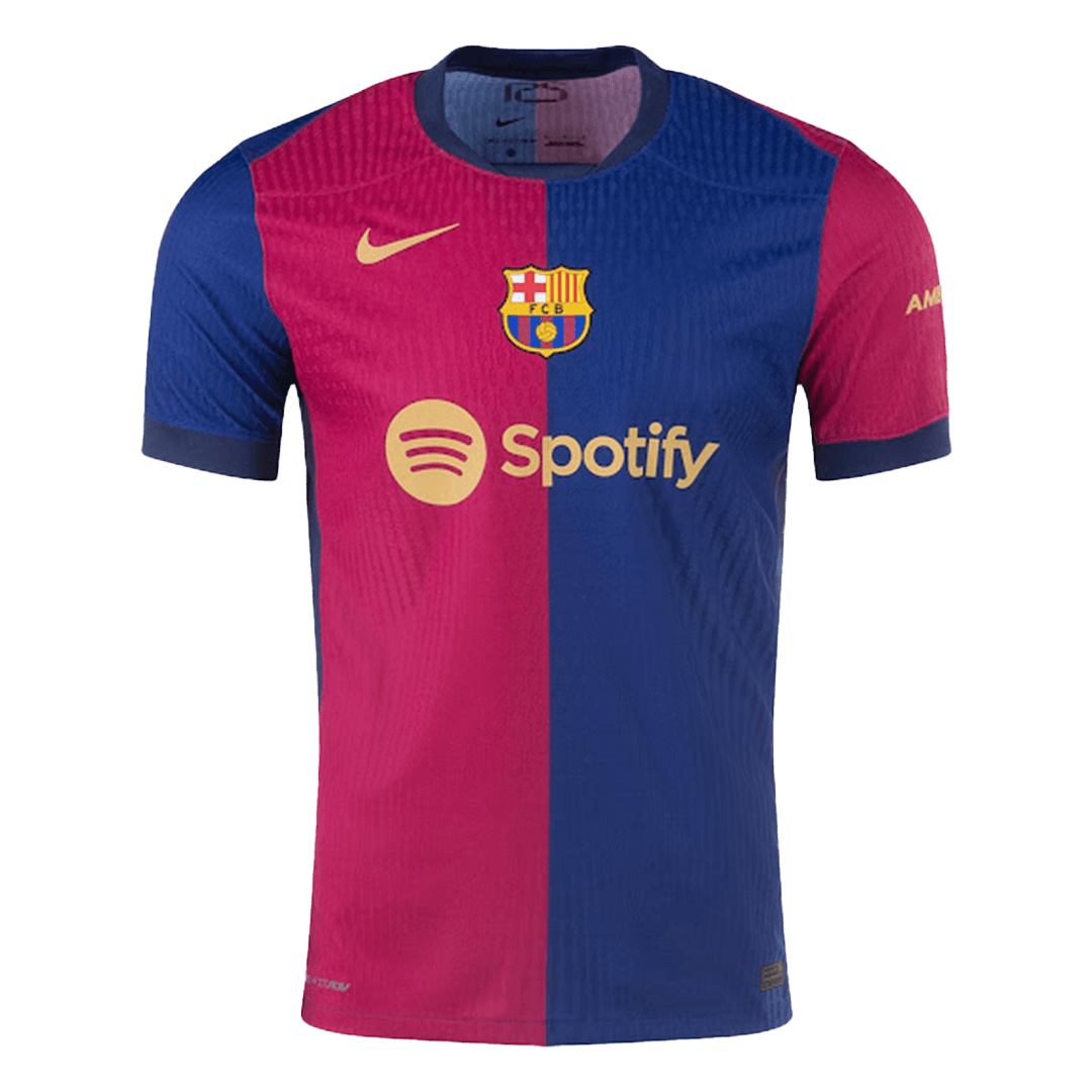 Barcelona RAPHINHA #11 Home Custom Player Version Soccer Jersey - UCL Spotify Logo Without Text - bestsoccerstore