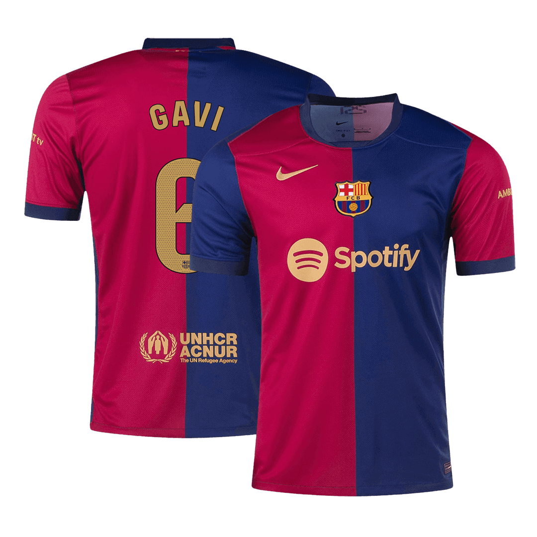 GAVI #6 Barcelona Soccer Jersey Home Custom Shirt - bestsoccerstore