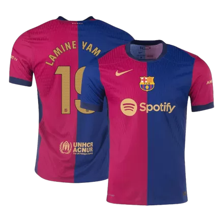 Authentic LAMINE YAMAL #19 Soccer Jersey Barcelona Home Shirt 2024/25 - bestsoccerstore