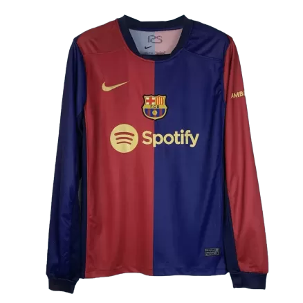 Barcelona Long Sleeve Jersey Home Football Shirt 2024/25 - bestsoccerstore