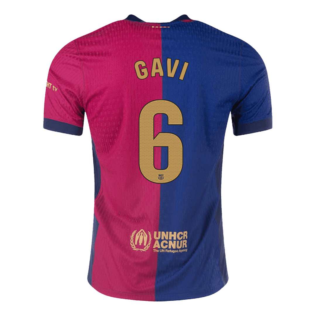 Barcelona GAVI #6 Home Custom Player Version Soccer Jersey - bestsoccerstore