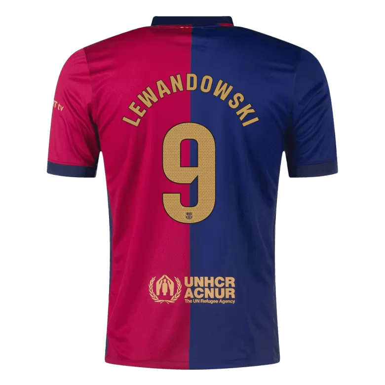 LEWANDOWSKI #9 Barcelona Soccer Jersey Home Custom Shirt 2024/25 - bestsoccerstore