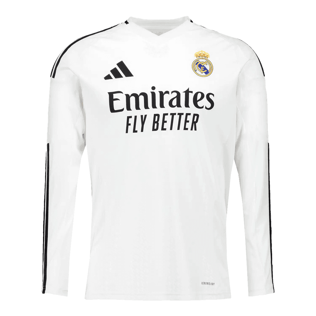 Real Madrid Long Sleeve Jersey Home Football Shirt - bestsoccerstore