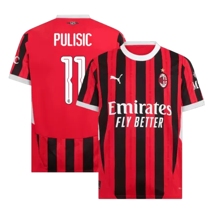 PULISIC #11 AC Milan Soccer Jersey Home Custom Shirt 2024/25 - UCL - bestsoccerstore