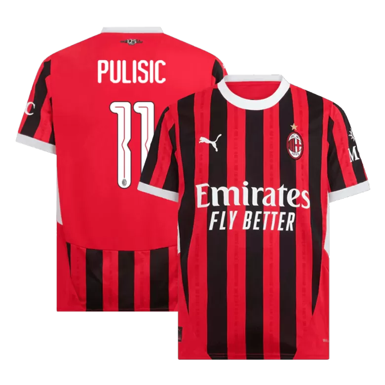 PULISIC #11 AC Milan Soccer Jersey Home Custom Shirt 2024/25 - UCL - bestsoccerstore