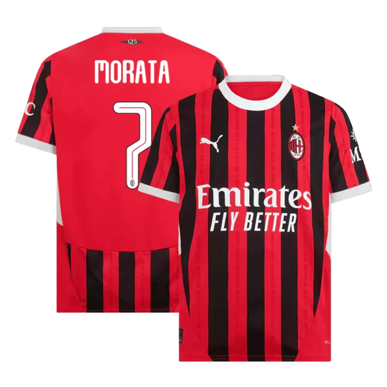 MORATA #7 AC Milan Soccer Jersey Home Custom Shirt 2024/25 - UCL - bestsoccerstore