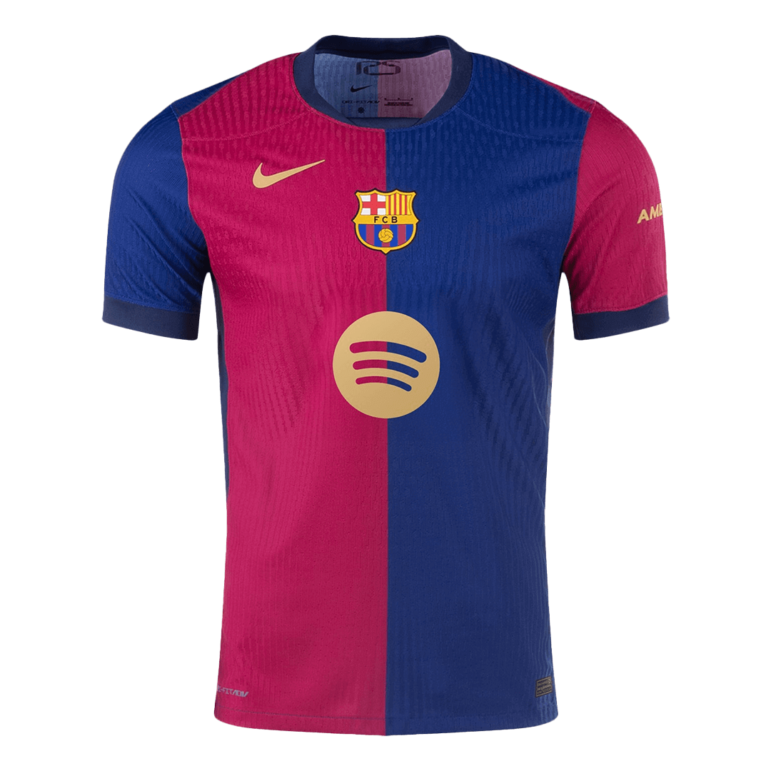 Barcelona RAPHINHA #11 Home Custom Player Version Soccer Jersey - Spotify Logo Without Text - bestsoccerstore