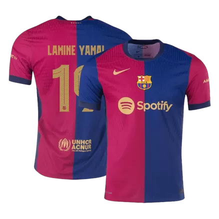 Authentic LAMINE YAMAL #19 Soccer Jersey Barcelona Home Shirt 2024/25-UCL - bestsoccerstore