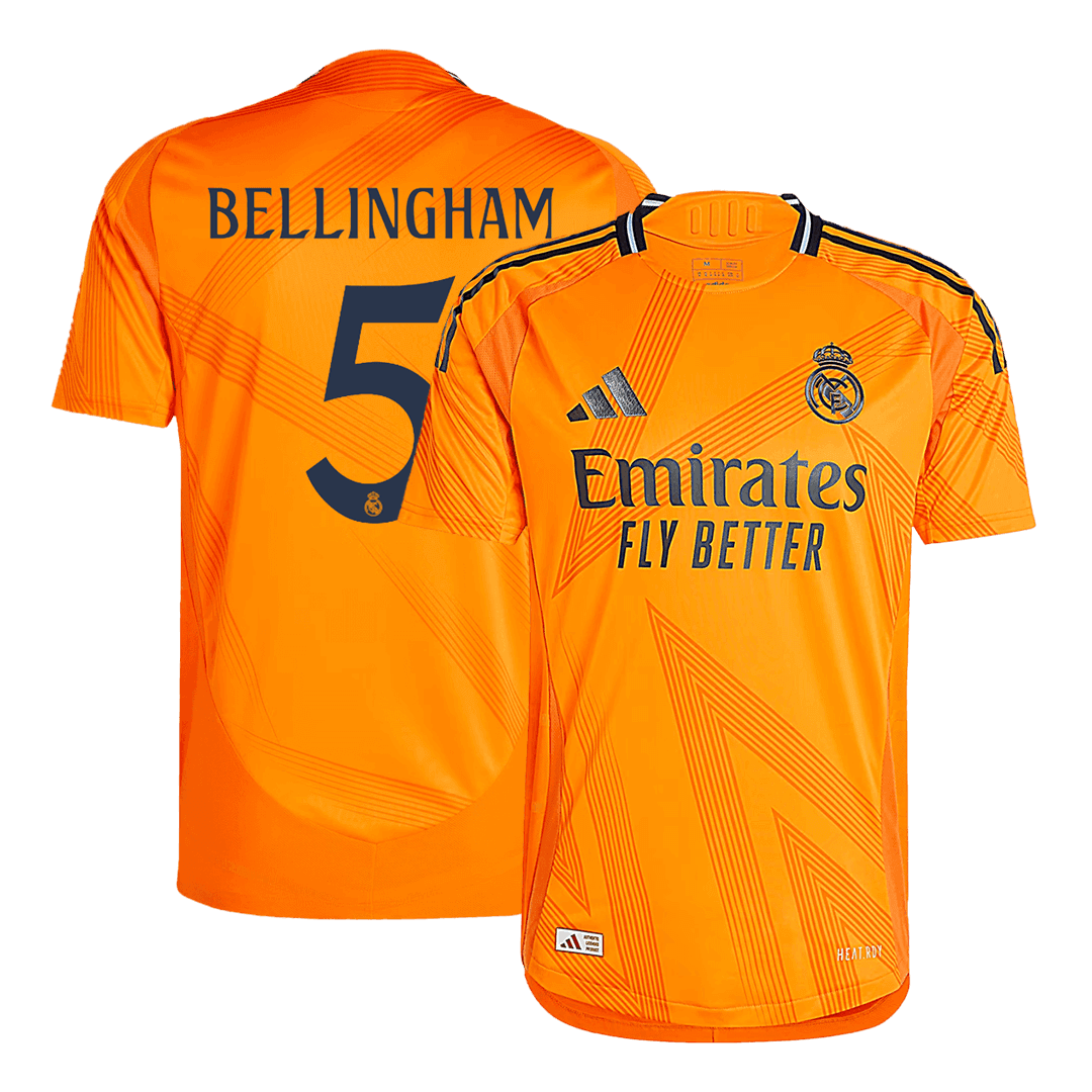 Real Madrid BELLINGHAM #5 Away Custom Player Version Soccer Jersey - bestsoccerstore