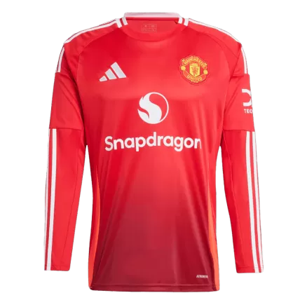 Manchester United Long Sleeve Jersey Home Football Shirt 2024/25 - bestsoccerstore