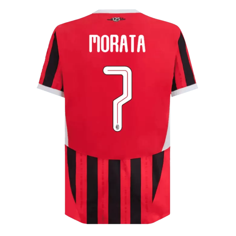 Authentic MORATA #7 Soccer Jersey AC Milan Home Shirt 2024/25 - UCL - bestsoccerstore