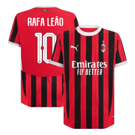 Authentic RAFA LEÃO #10 Soccer Jersey AC Milan Home Shirt 2024/25 - UCL - bestsoccerstore