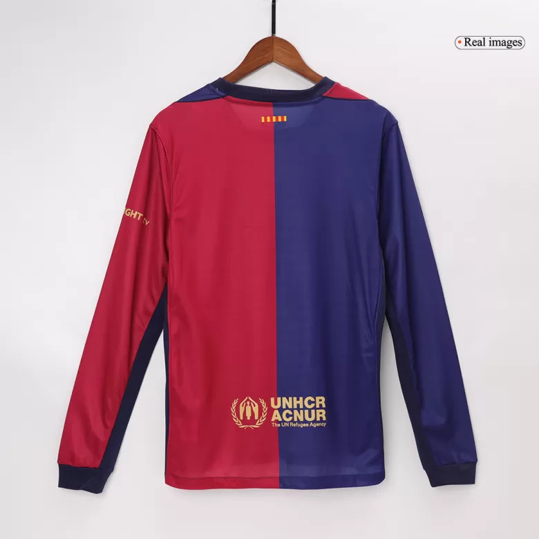 Barcelona Long Sleeve Jersey Home Football Shirt 2024/25 - bestsoccerstore