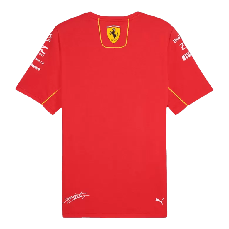 Ferrari F1 Racing Team Charles Leclerc #16 Red T-Shirt 2024 Plus Size(3XL-5XL) - bestsoccerstore