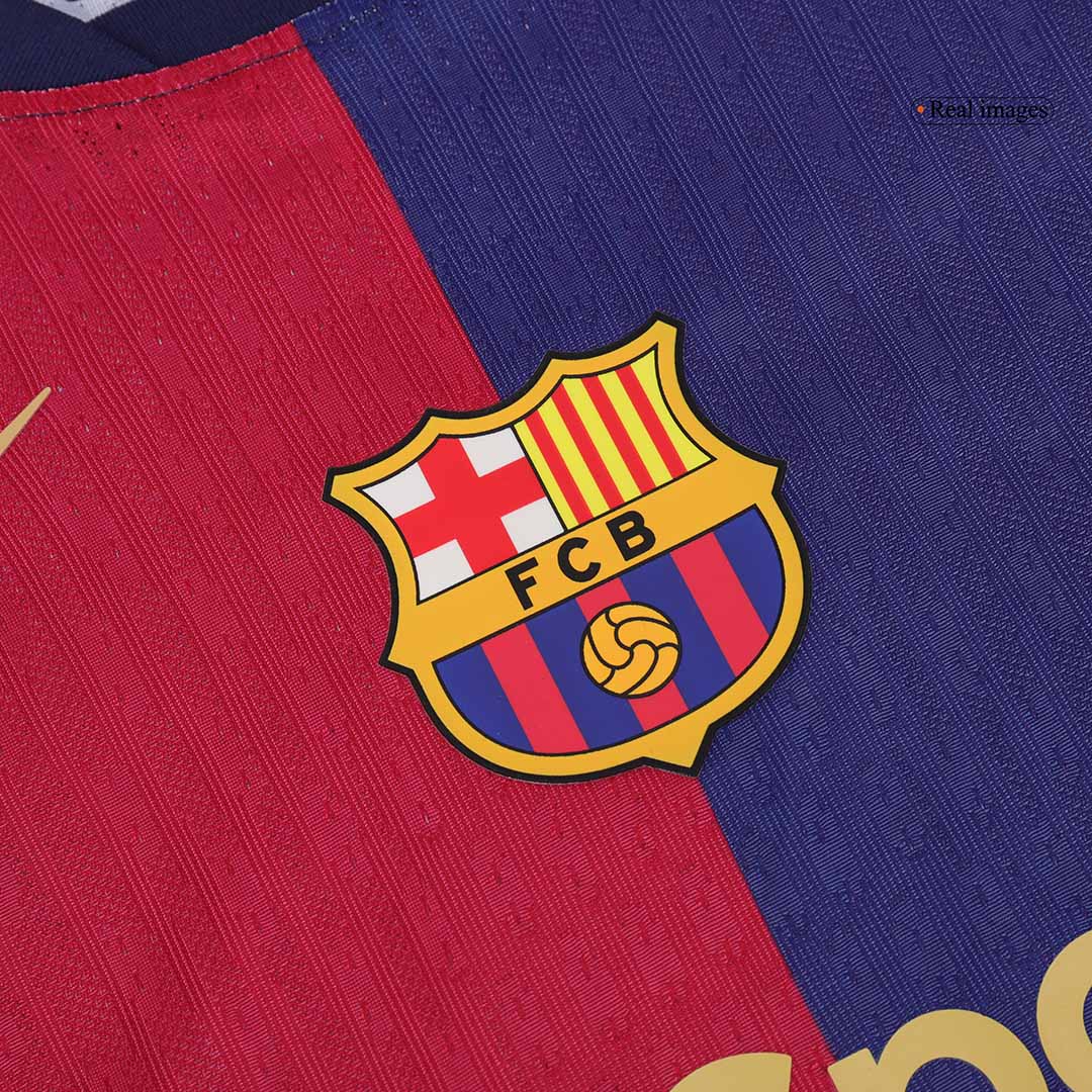 Barcelona RAPHINHA #11 Home Custom Player Version Soccer Jersey - UCL Spotify Logo Without Text - bestsoccerstore