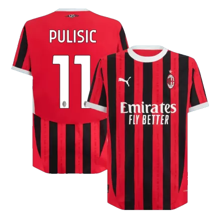 Authentic PULISIC #11 Soccer Jersey AC Milan Home Shirt 2024/25 - bestsoccerstore