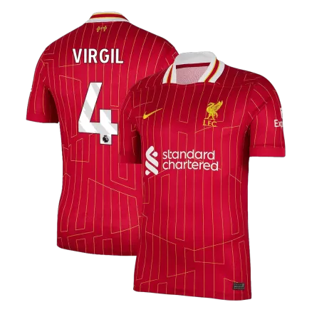 VIRGIL #4 Liverpool Soccer Jersey Home Custom Shirt 2024/25 - bestsoccerstore