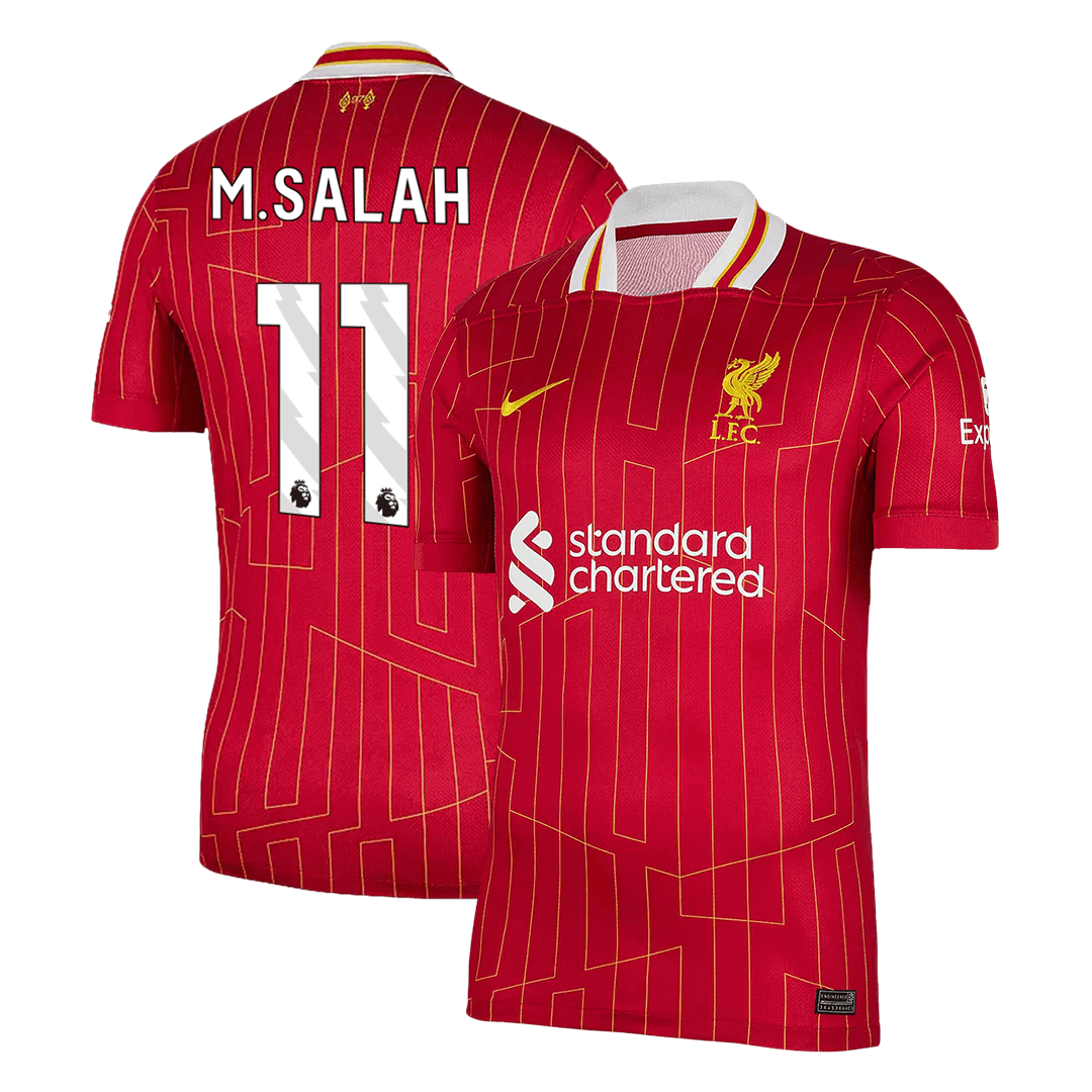 M.SALAH #11 Liverpool Soccer Jersey Home Custom Shirt 2024/25 ...