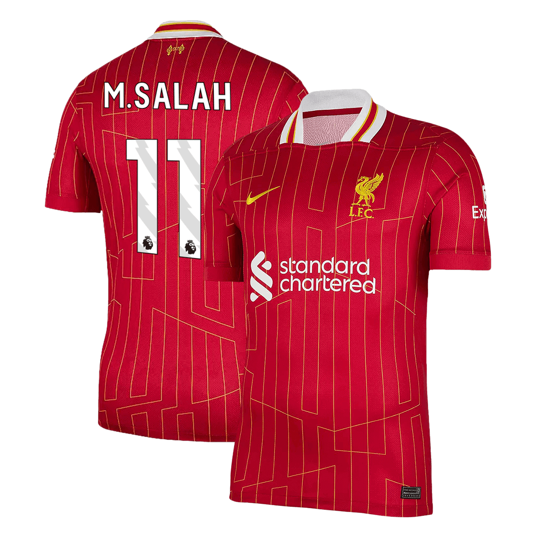 M.SALAH #11 Liverpool Soccer Jersey Home Custom Shirt - bestsoccerstore