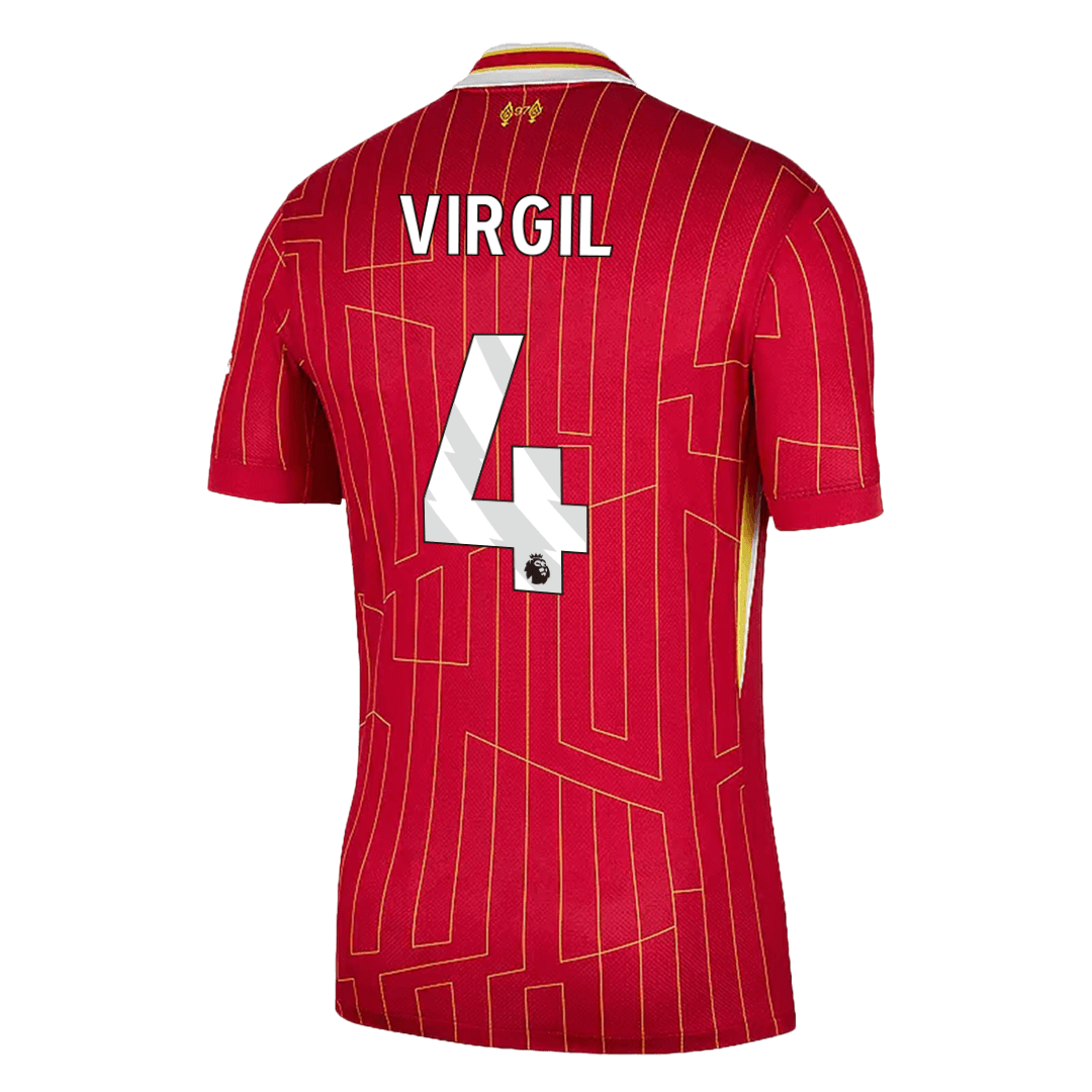 VIRGIL #4 Liverpool Soccer Jersey Home Custom Shirt - bestsoccerstore