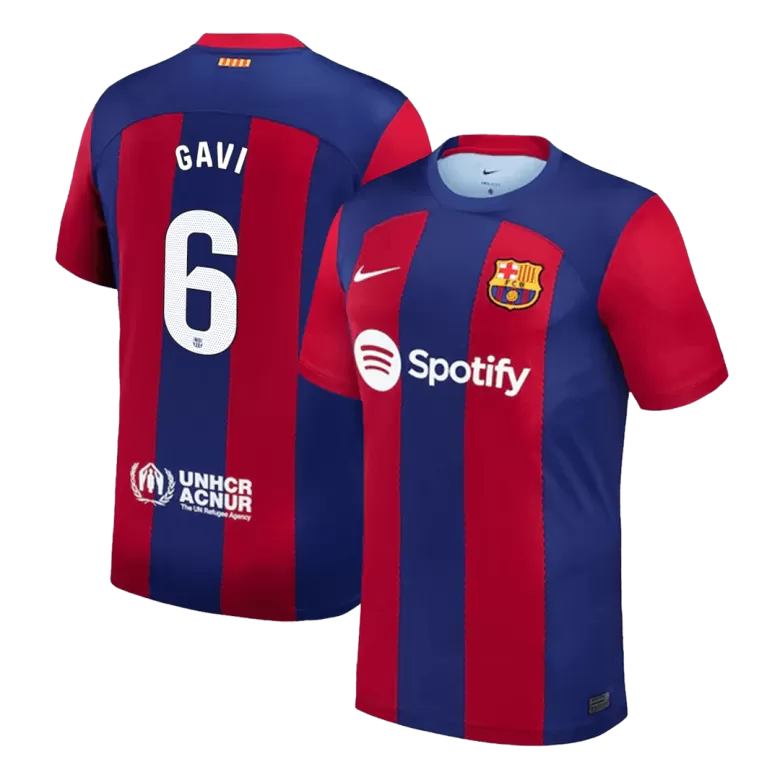  Jersey Custom GAVI #6 Soccer Jersey Home 2023/24 - bestsoccerstore