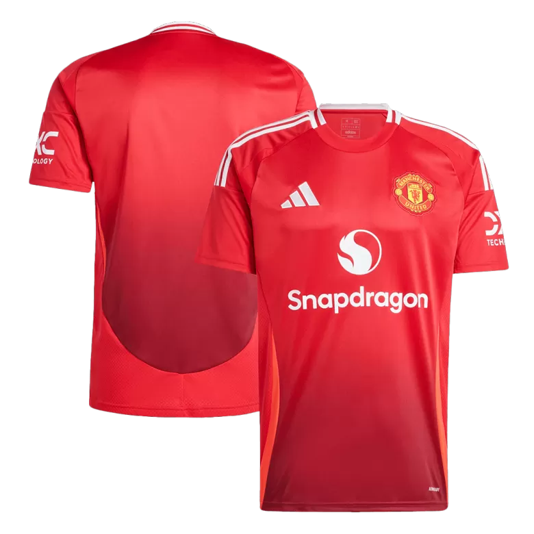 Men's Manchester United Home Soccer Jersey Shirt 2024/25 - bestsoccerstore