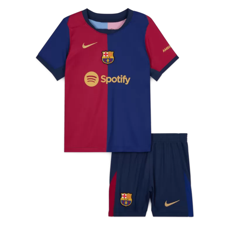 Kids Barcelona Custom Home Soccer Kits 2024/25 - bestsoccerstore