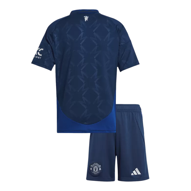 Kids Manchester United Custom Away Soccer Kits 2024/25 - bestsoccerstore