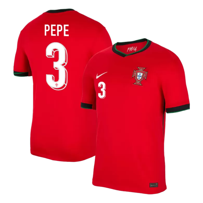 PEPE #3 Portugal Home Soccer Jersey Euro 2024 - bestsoccerstore