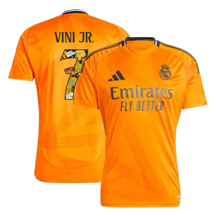 VINI JR. #7 Real Madrid Soccer Jersey Away Custom Shirt 2024/25 Bear Champ Font - bestsoccerstore