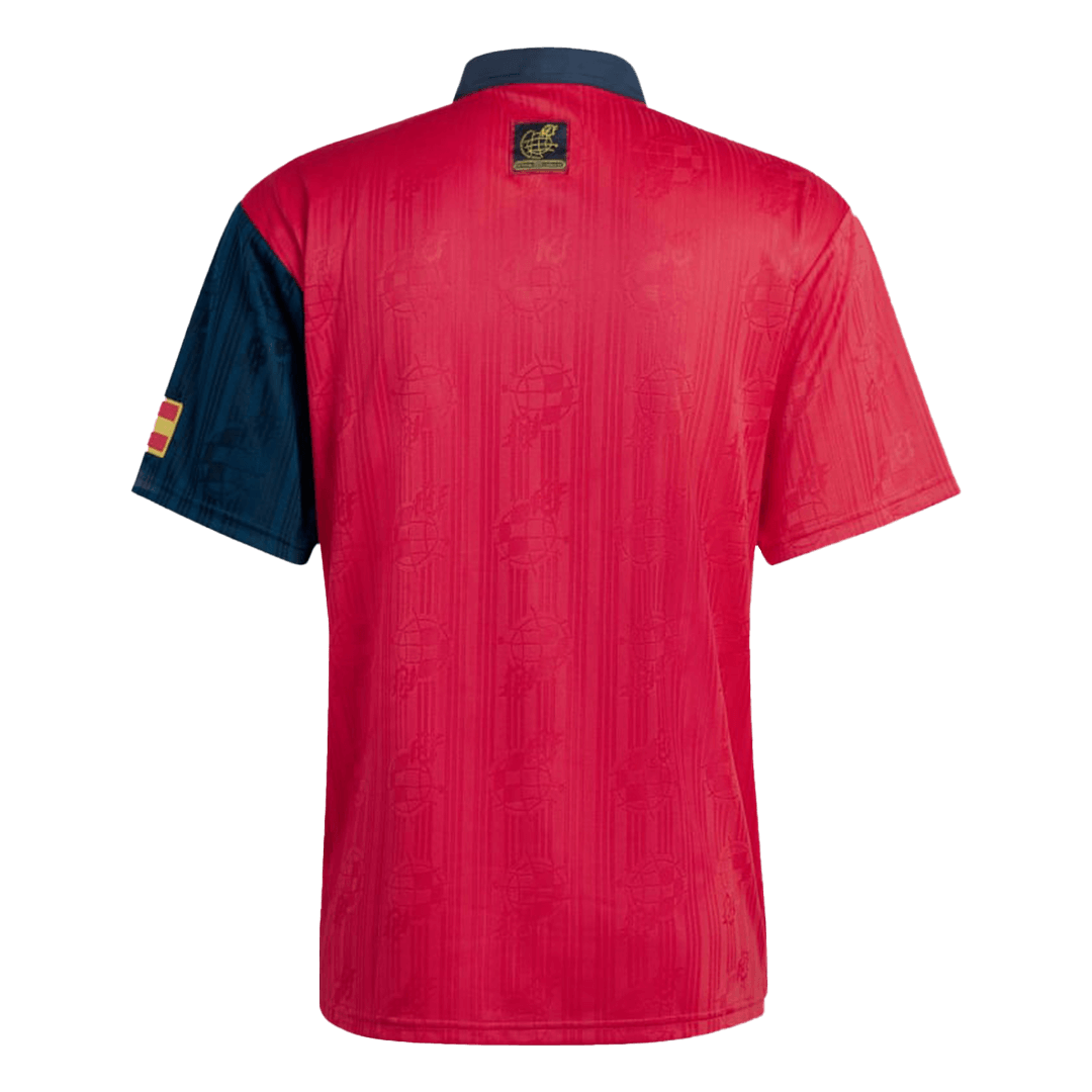 Spain Retro Jersey Home Soccer Shirt 1996