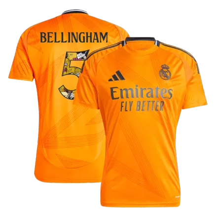 BELLINGHAM #5 Real Madrid Soccer Jersey Away Custom Shirt 2024/25 Bear Champ Font - bestsoccerstore