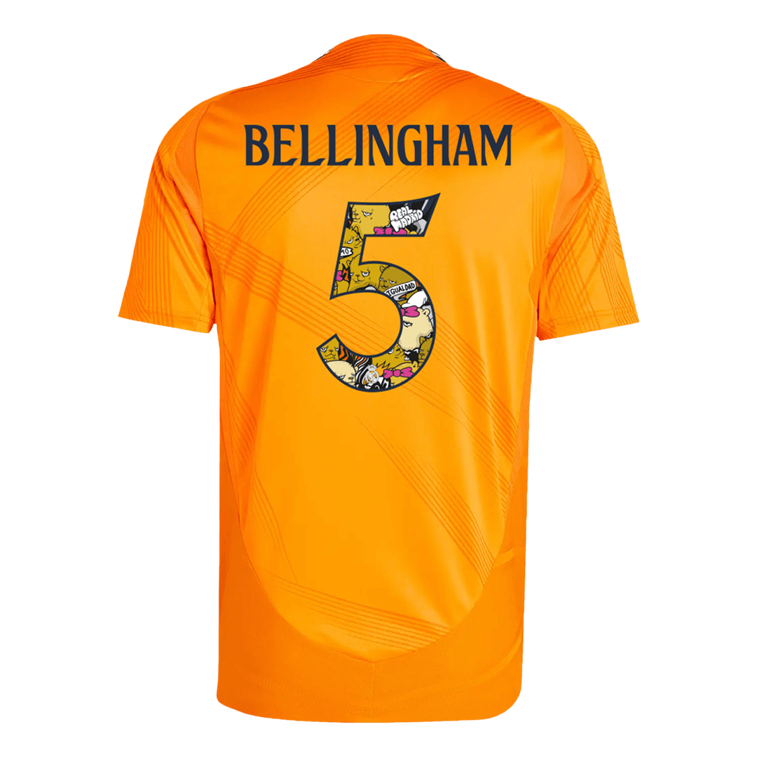 Real Madrid BELLINGHAM #5 Away Custom Player Version Soccer Jersey - Bear Champ Font