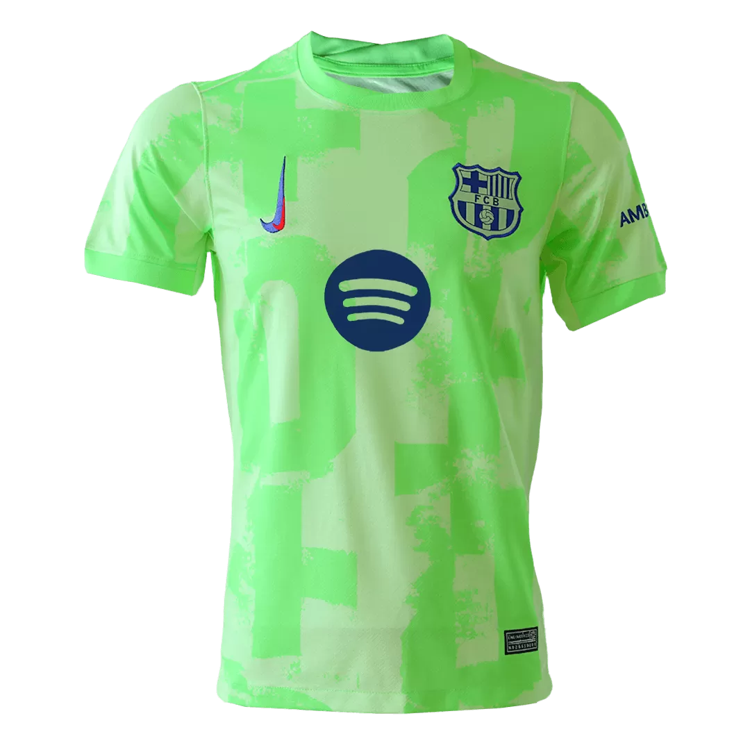 Barcelona Third Away Soccer Jersey 2024 25 Spotify Logo Without Text