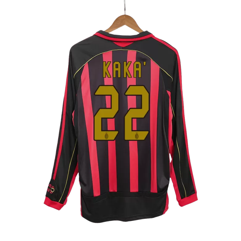 KAKA' #22 AC Milan Retro Jersey Home Soccer Shirt 2006/07 - bestsoccerstore