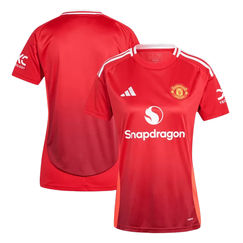 Manchester United Soccer Jersey Home Women's Custom Shirt 2024/25 - bestsoccerstore