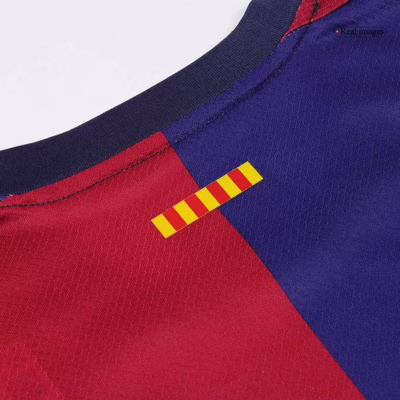 Kids Barcelona Custom Home Soccer Kits 2024/25 - Spotify Logo Without Text - bestsoccerstore