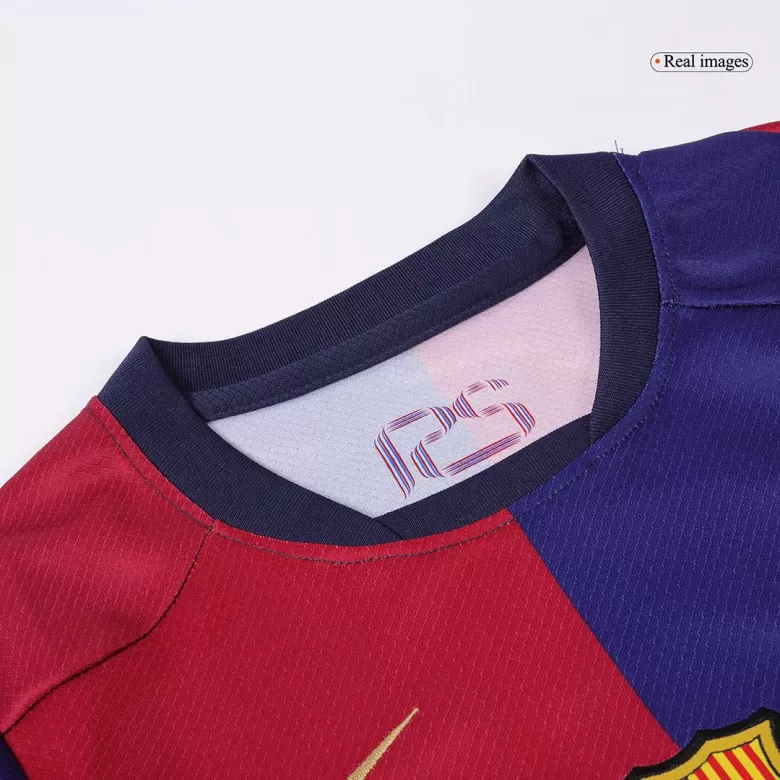 Kids Barcelona Custom Home Soccer Kits 2024/25 - Spotify Logo Without Text - bestsoccerstore