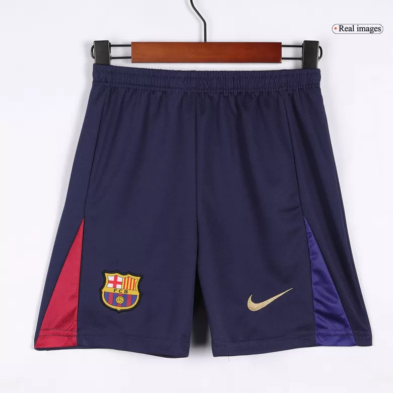 Kids Barcelona Custom Home Soccer Kits 2024/25 - Spotify Logo Without Text - bestsoccerstore