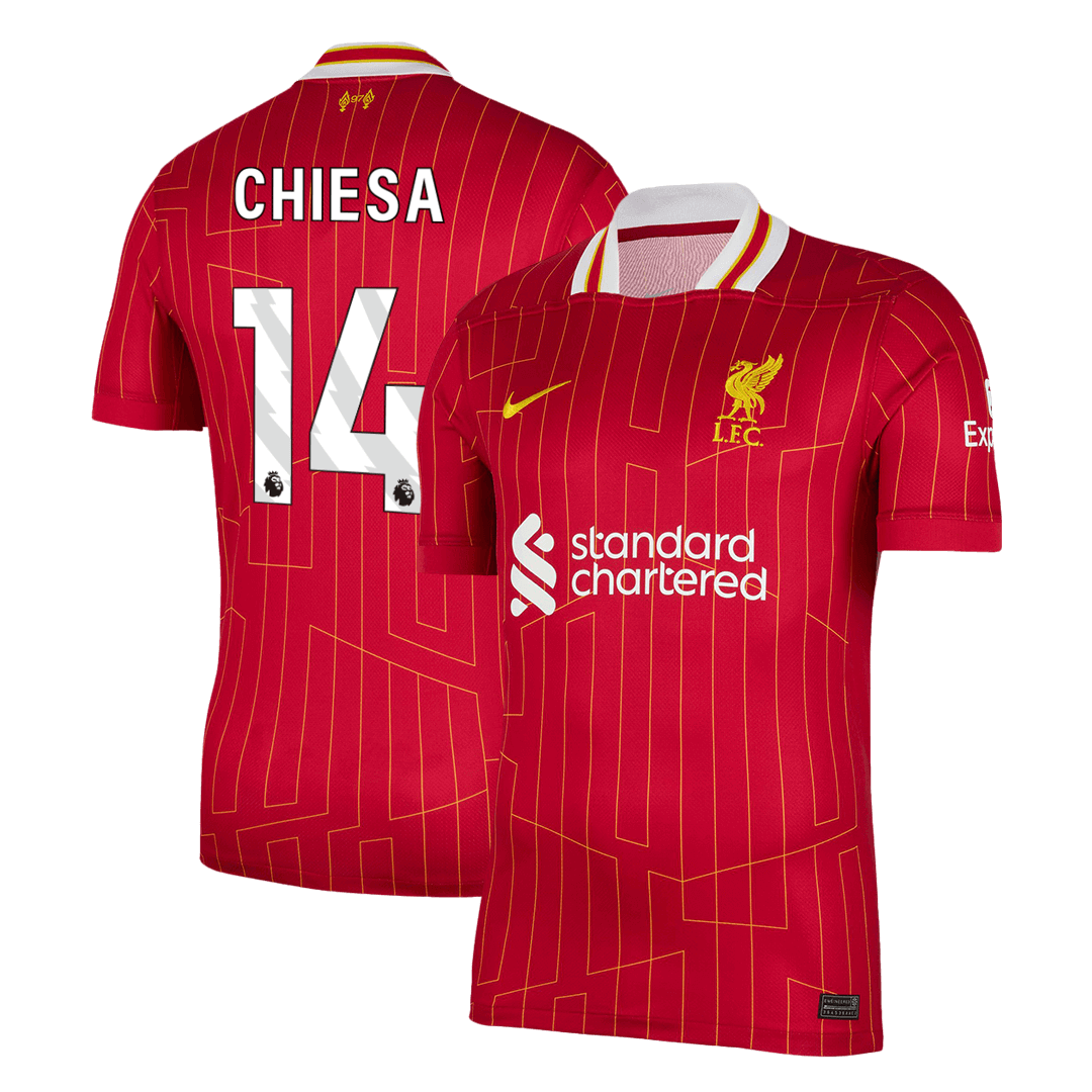 CHIESA #14 Liverpool Soccer Jersey Home Custom Shirt - bestsoccerstore