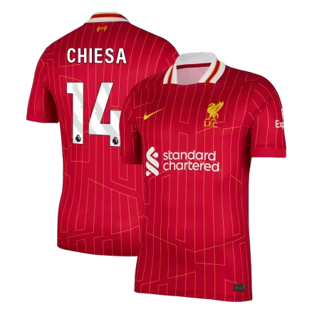 CHIESA #14 Liverpool Home Soccer Jersey 2024/25 - bestsoccerstore