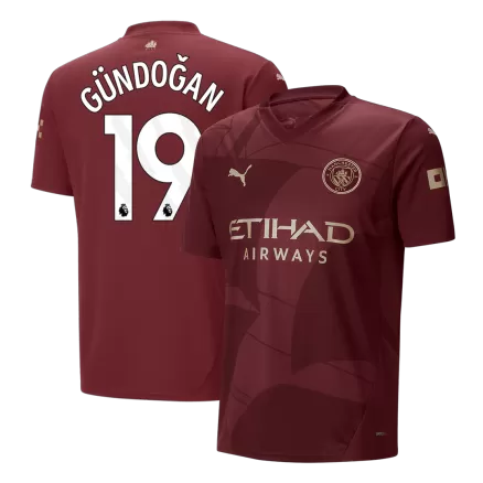 GÜNDOĞAN #19 Manchester City Soccer Jersey Third Away Custom Shirt 2024/25 - bestsoccerstore